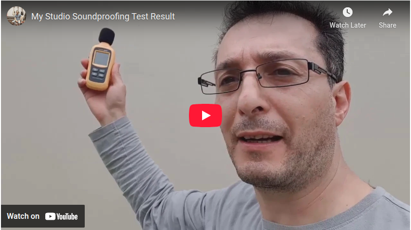 My Studio Soundproofing Test Result